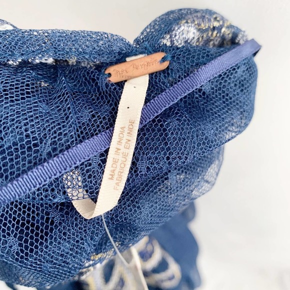 NWT Free People Joyride Navy Top with Embr… - Picture 2 of 12
